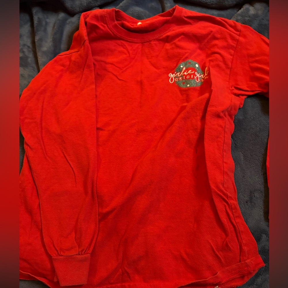 Red Long Sleeve Kids Shirt
